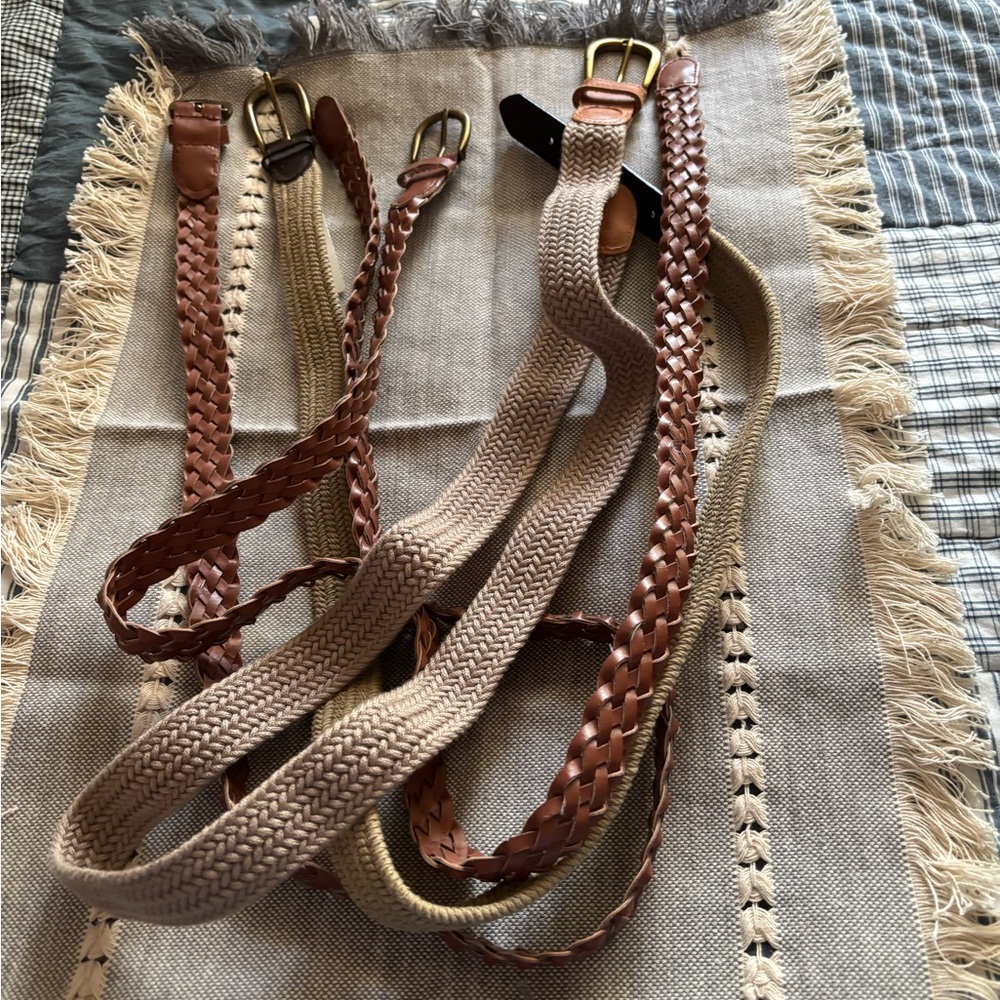 Braided and Woven Belts Set (never used)!